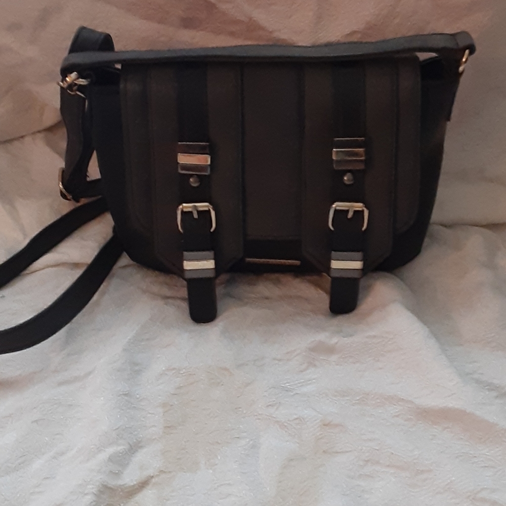 Rampage black leather satchel